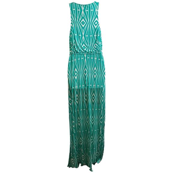 Anthropologie The Addison Story Green Ikat Maxi Dress Size S Boho Resort Beachy‎ - Picture 2 of 10
